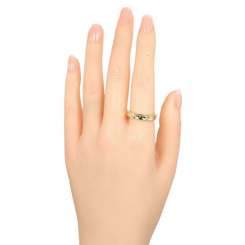 Tiffany & Co 1837 18K Yellow Gold And 2P Diamonds #15 Ladies 6.35g Ring