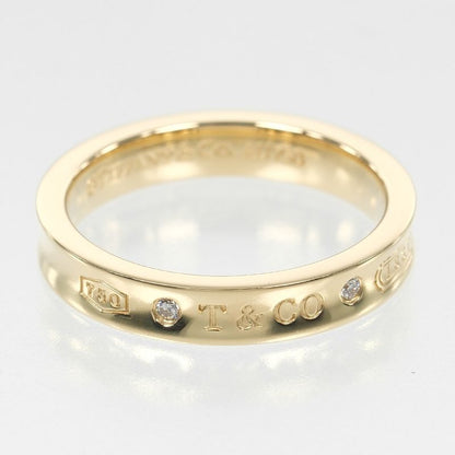 Tiffany & Co 1837 18K Yellow Gold And 2P Diamonds #15 Ladies 6.1g Ring