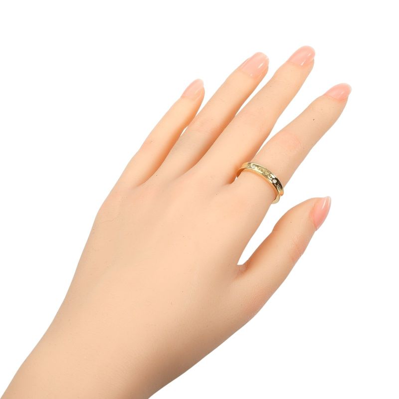 Tiffany & Co 1837 18K Yellow Gold And 2P Diamonds #15 Ladies 6.1g Ring