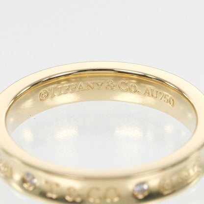 Tiffany & Co 1837 18K Yellow Gold And 2P Diamonds #15 Ladies 6.1g Ring