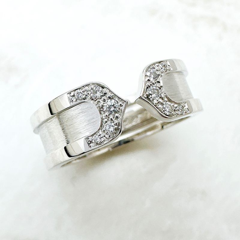 Cartier C2 Diamond White Gold  Ring 52