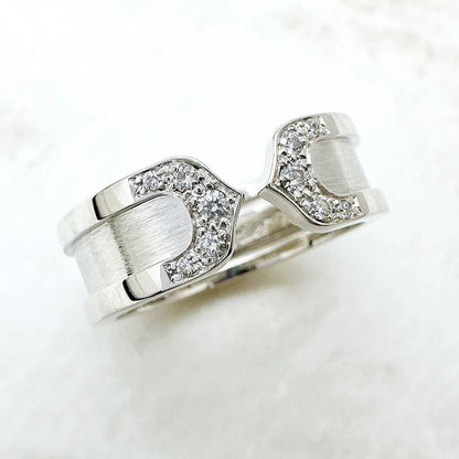 Cartier C2 Diamond White Gold  Ring 52