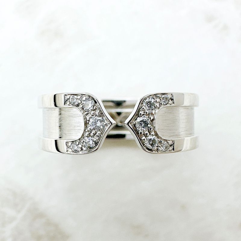 Cartier C2 Diamond White Gold  Ring 52