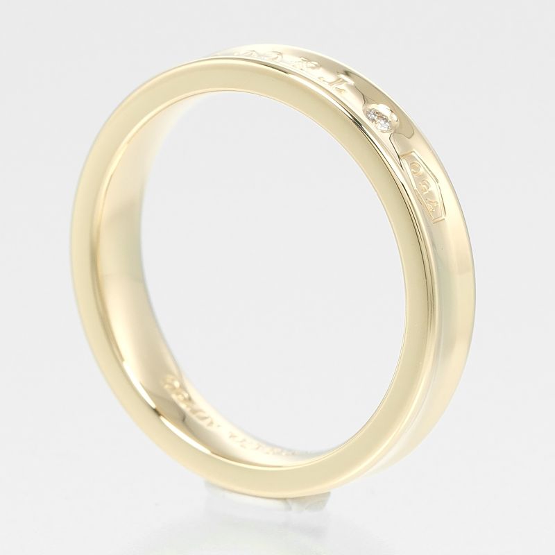 Tiffany & Co 1837 18K Yellow Gold And 2P Diamonds #15 Ladies 6.6g Ring