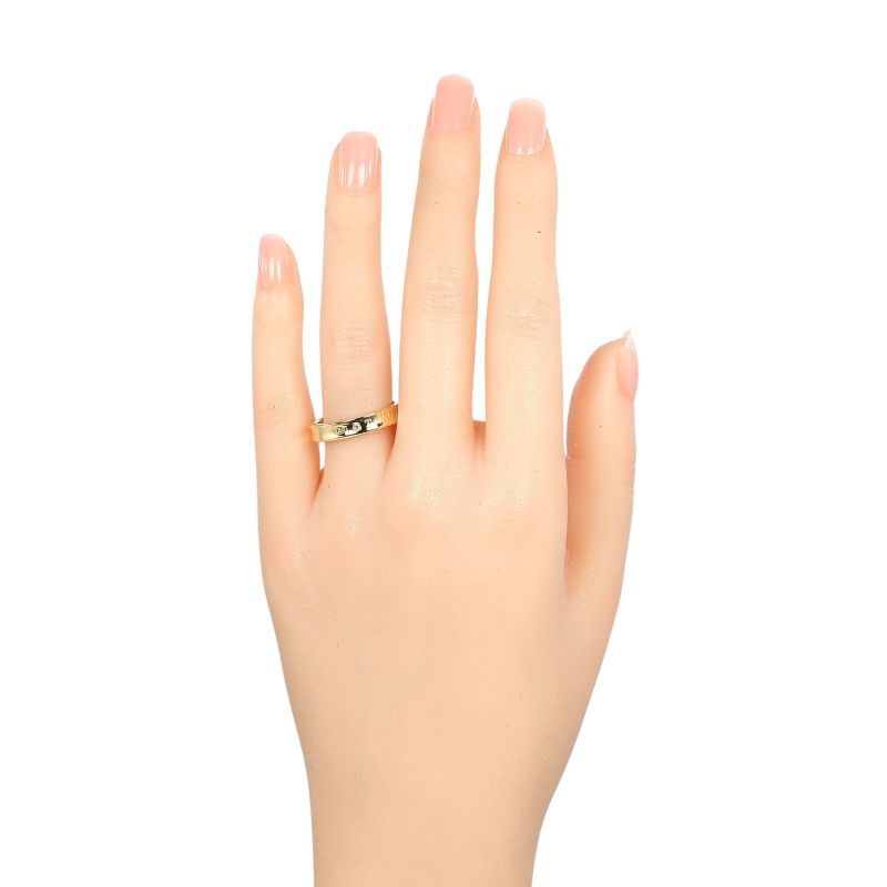 Tiffany & Co 1837 18K Yellow Gold And 2P Diamonds #15 Ladies 6.6g Ring