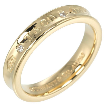 Tiffany & Co 1837 18K Yellow Gold And 2P Diamonds #15 Ladies 6.6g Ring