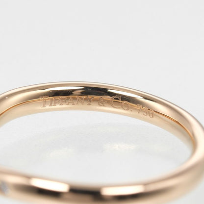 Tiffany & Co Curved Band 18K Pink Gold And 9P Diamonds #5 Ladies 2.2g Ring