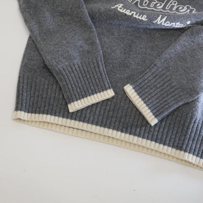 DIOR Beautiful 213m640at298 Atelier Logo Crew Neck Sweater XL