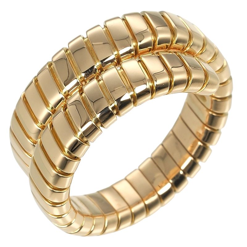 Bvlgari Bulgari Tubogas 18K Yellow Gold Size 20 Men's 13.3g Ring