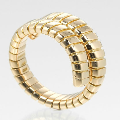 Bvlgari Bulgari Tubogas 18K Yellow Gold Size 20 Men's 13.3g Ring