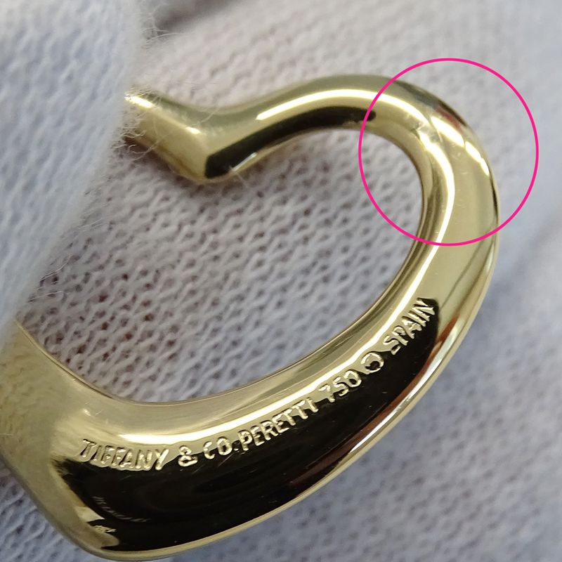 Vtiffany & Co Tiffany & Co Necklace Ladies Brand 750yg Elsa Peretti Open Heart