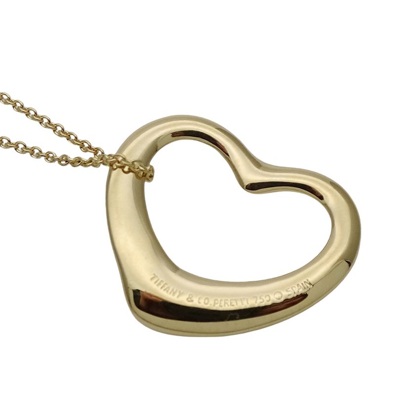 Vtiffany & Co Tiffany & Co Necklace Ladies Brand 750yg Elsa Peretti Open Heart
