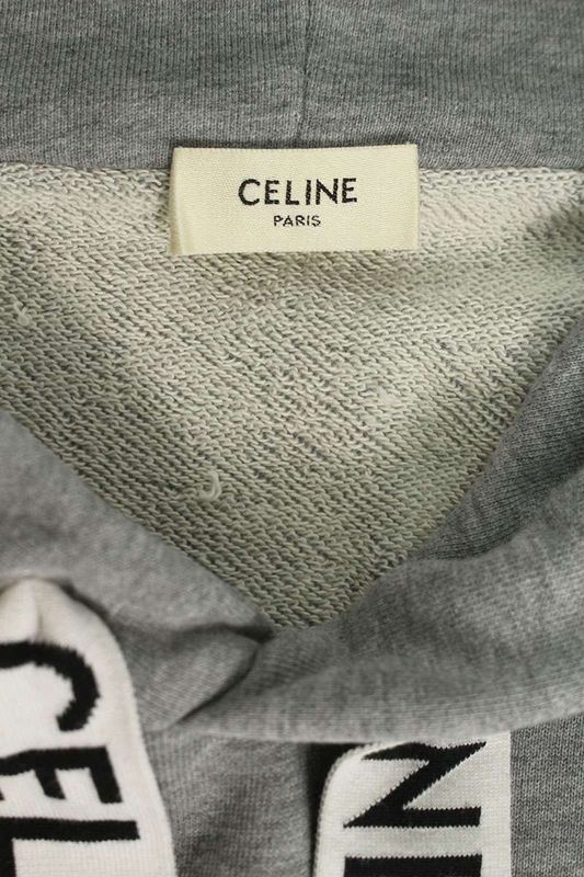 Celine 2y468670q Logo Drawcord Pullover Hoodie Men's L