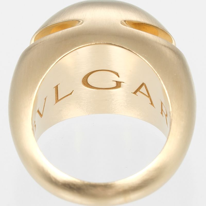 Bvlgari Bulgari Cabochon 18K Yellow Gold #10 Ladies 10.7g Ring
