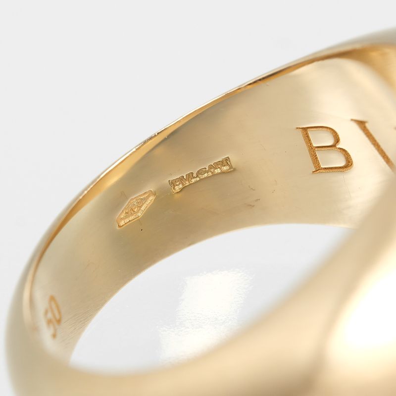 Bvlgari Bulgari Cabochon 18K Yellow Gold #10 Ladies 10.7g Ring