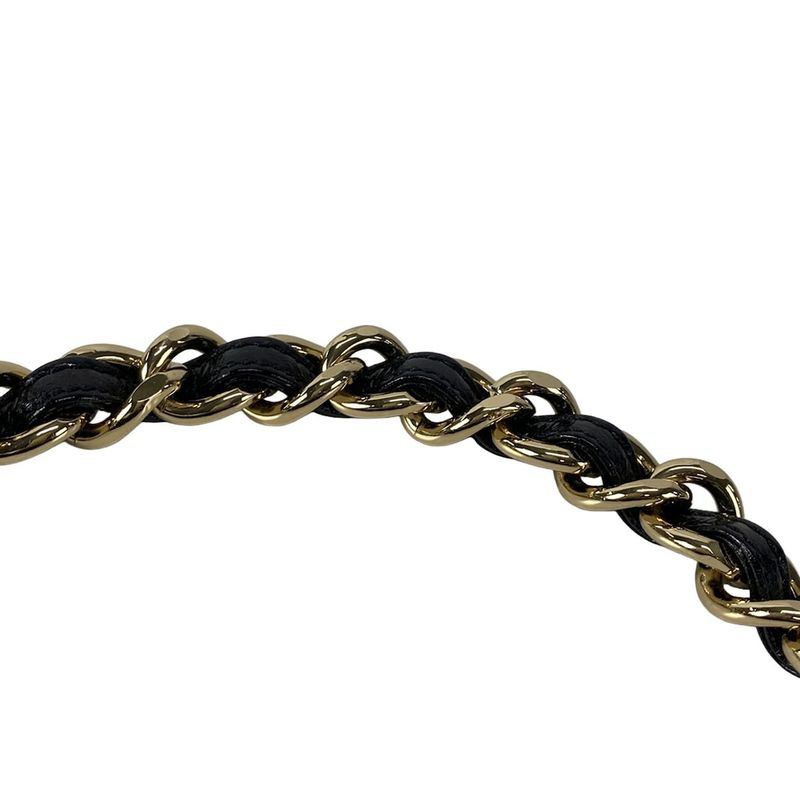 Chanel Handbag Matelasse Black Chain Handle/gold Hardware