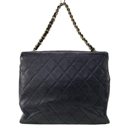 Chanel Handbag Matelasse Black Chain Handle/gold Hardware