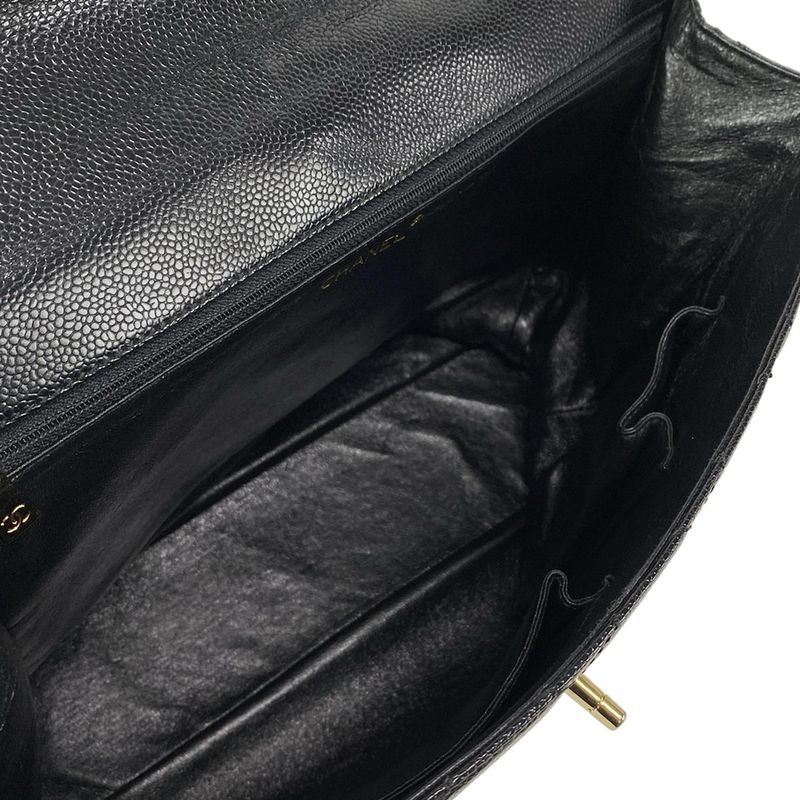 Chanel Handbag Matelasse Black Chain Handle/gold Hardware