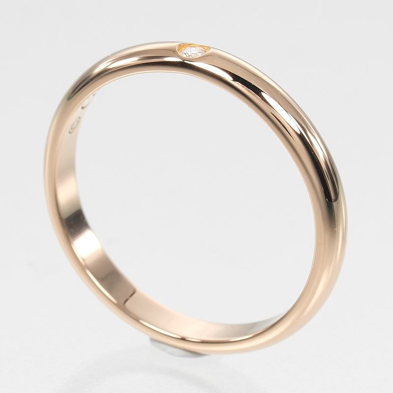 Cartier 1895 Wedding 2.6mm (0.10in) Model 18K Pink Gold And 1P Diamonds 9.5