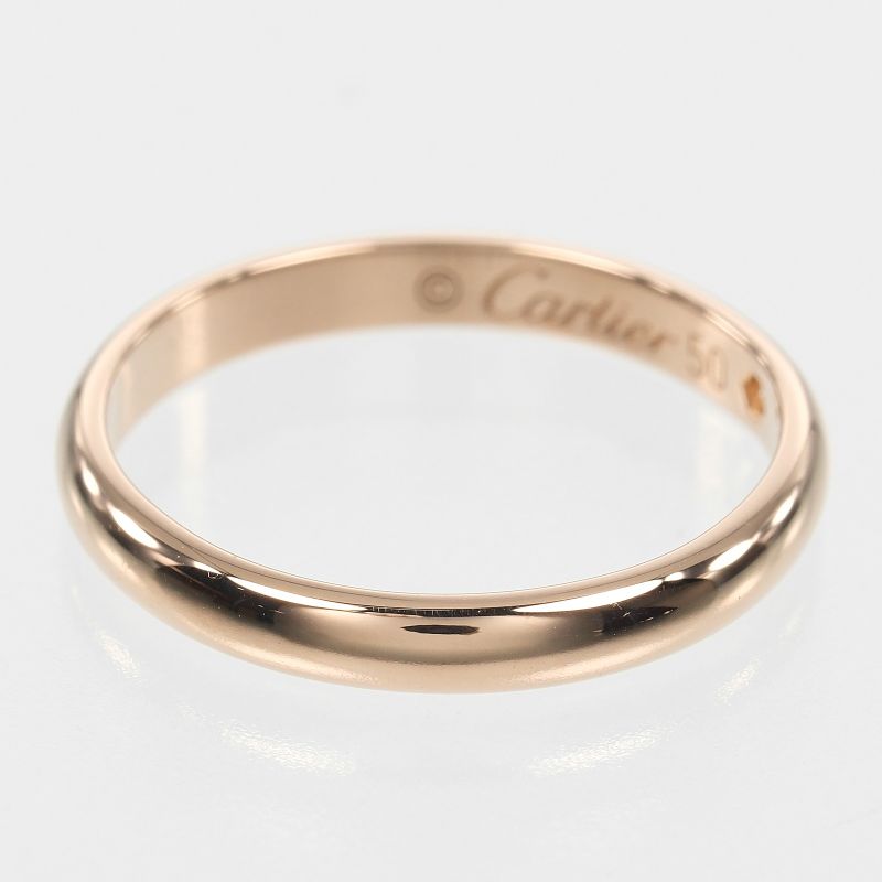 Cartier 1895 Wedding 2.6mm (0.10in) Model 18K Pink Gold And 1P Diamonds 9.5