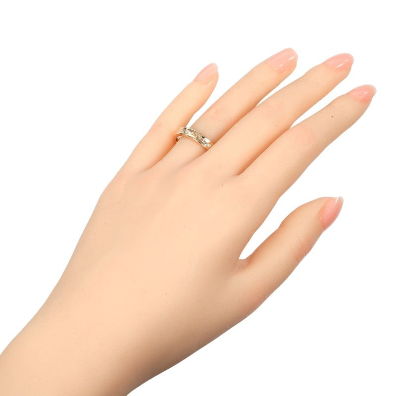 Tiffany & Co 1837 18K Pink Gold And 2P Diamonds #15 Ladies 6.2g Ring