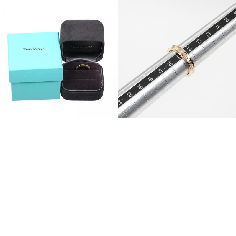 Tiffany & Co 1837 18K Pink Gold And 2P Diamonds #15 Ladies 6.2g Ring