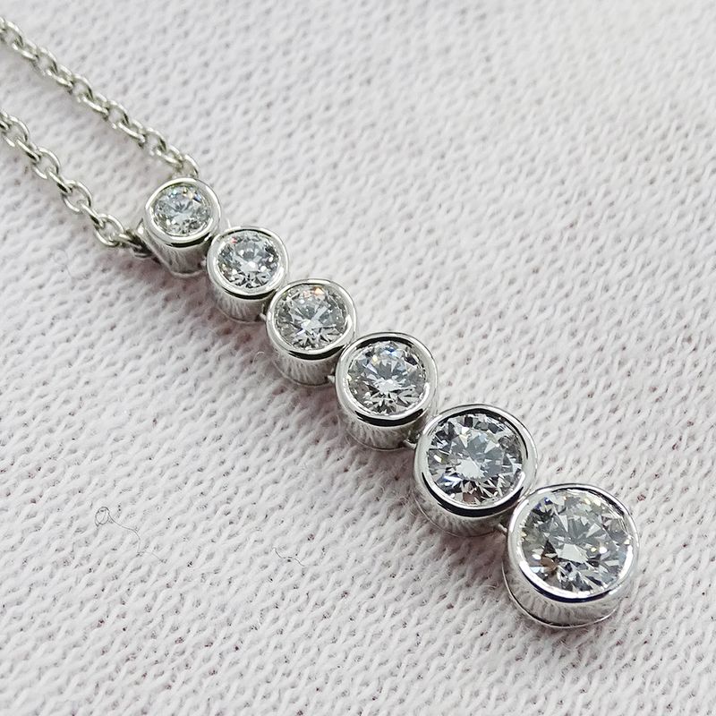 Tiffany & Co Tiffany & Co Necklace Ladies Brand Pt950 Diamond Jazz Graduated