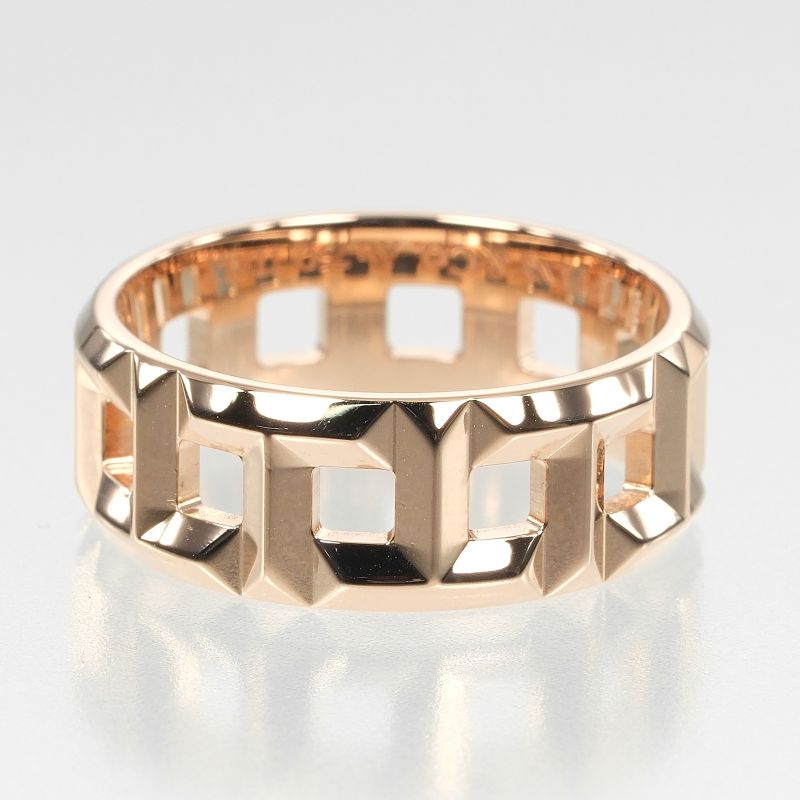 Tiffany & Co T True 8mm (0.31in) Band 18K Pink Gold Size 19 Ladies 9g Ring