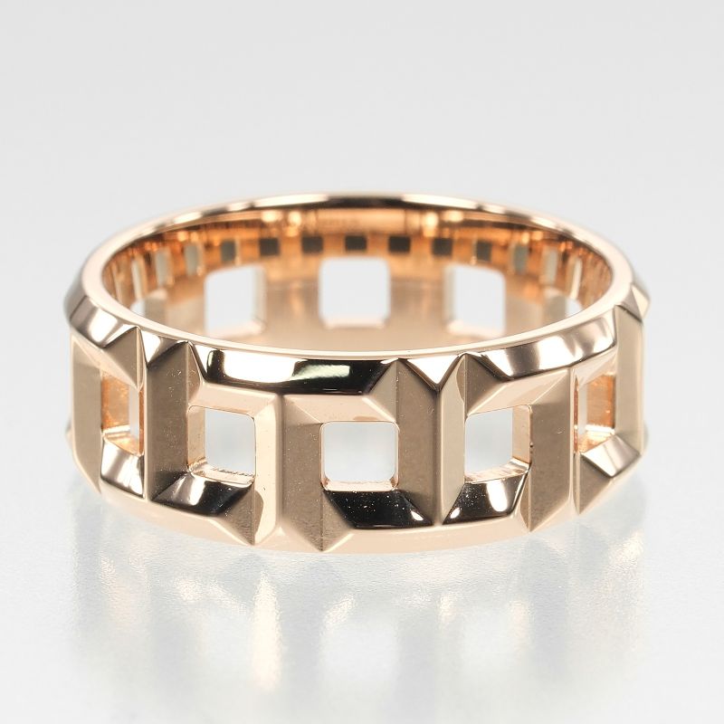 Tiffany & Co T True 8mm (0.31in) Band 18K Pink Gold Size 19 Ladies 9g Ring