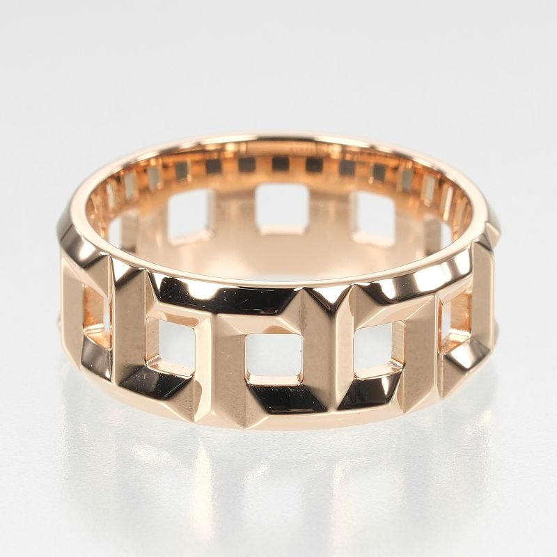 Tiffany & Co T True 8mm (0.31in) Band 18K Pink Gold Size 19 Ladies 9g Ring