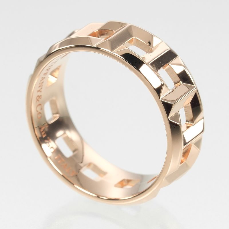 Tiffany & Co T True 8mm (0.31in) Band 18K Pink Gold Size 19 Ladies 9g Ring