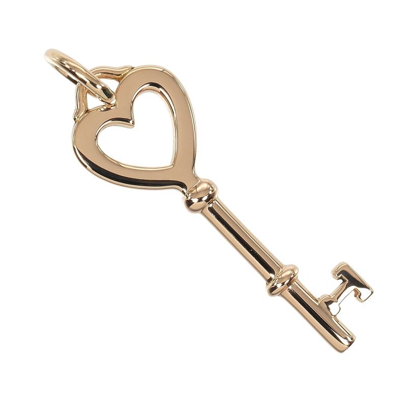 Tiffany & Co Heart Key 18K Pink Gold Ladies 2.2g Pendant Top