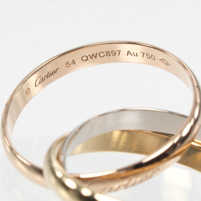 Cartier Trinity 18K Gold (yg×pg×wg) 13.5 Ladies 5.45g Ring