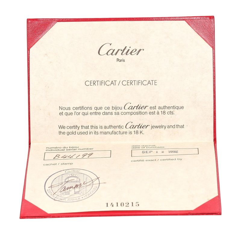 Cartier Love 18K Yellow Gold Size 21 Men's 9.3g Ring