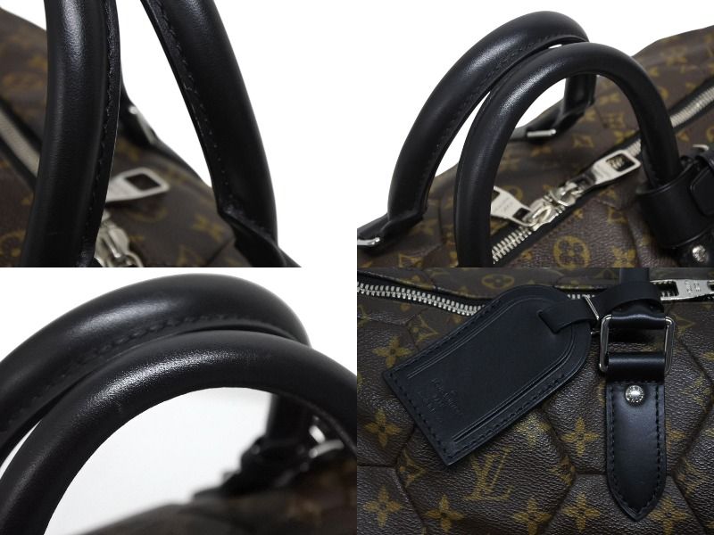 Louis Vuitton Keepall Bandouliere 45 Boston Bag Monogram Macassar Hexagon — view 6