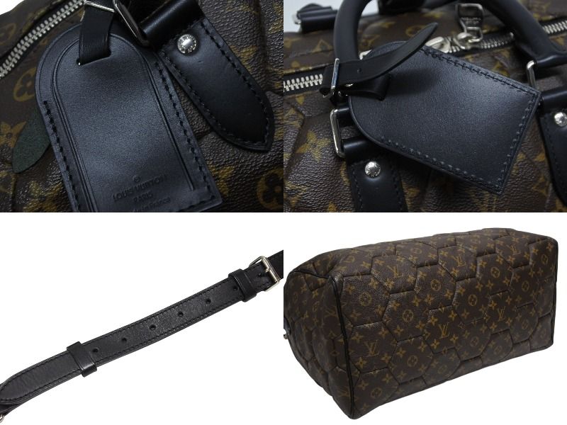 Louis Vuitton Keepall Bandouliere 45 Boston Bag Monogram Macassar Hexagon — view 7