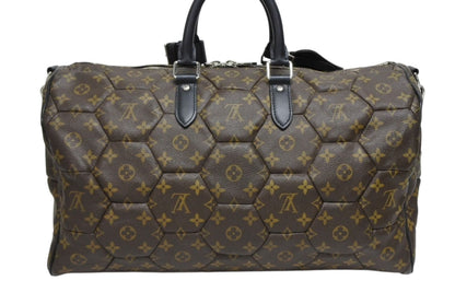 Louis Vuitton Keepall Bandouliere 45 Boston Bag Monogram Macassar Hexagon — view 2