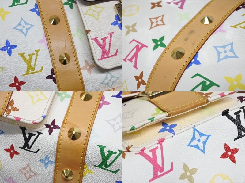 Louis Vuitton Keepall 45 Boston Bag Monogram Multicolor White Takashi Murakami — view 6