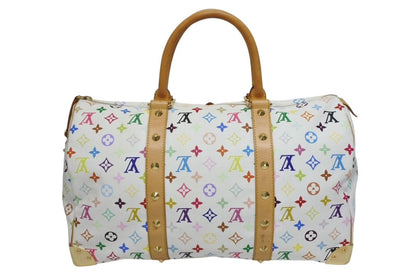 Louis Vuitton Keepall 45 Boston Bag Monogram Multicolor White Takashi Murakami — view 2