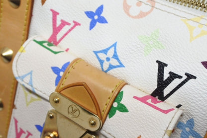Louis Vuitton Keepall 45 Boston Bag Monogram Multicolor White Takashi Murakami — view 5