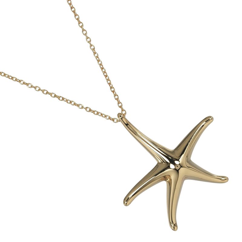 Tiffany & Co Starfish 18K Yellow Gold Ladies 4.16g Necklace