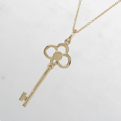 Tiffany & Co Crown Key 18K Yellow Gold And Diamonds Ladies 4.55g Necklace