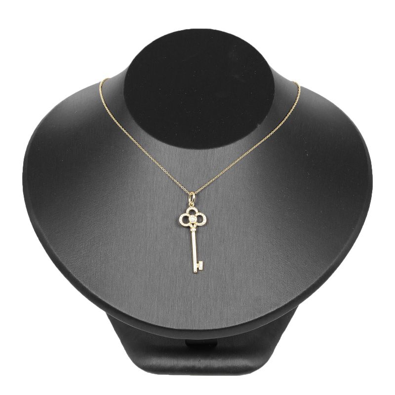 Tiffany & Co Crown Key 18K Yellow Gold And Diamonds Ladies 4.55g Necklace