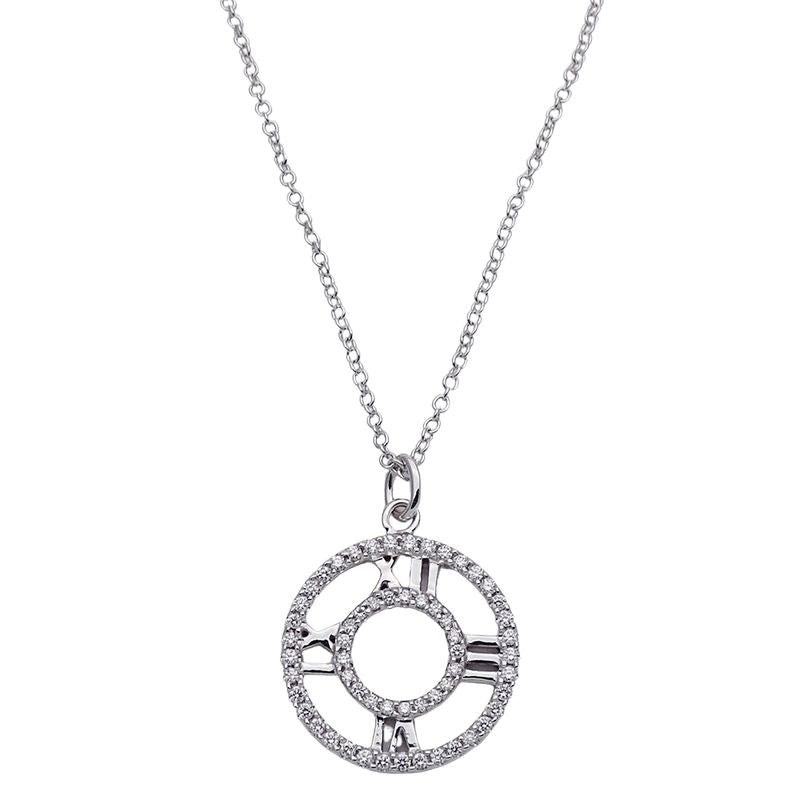 Tiffany & Co Tiffany & Co Necklace Ladies Brand 750wg Diamond Atlas Open