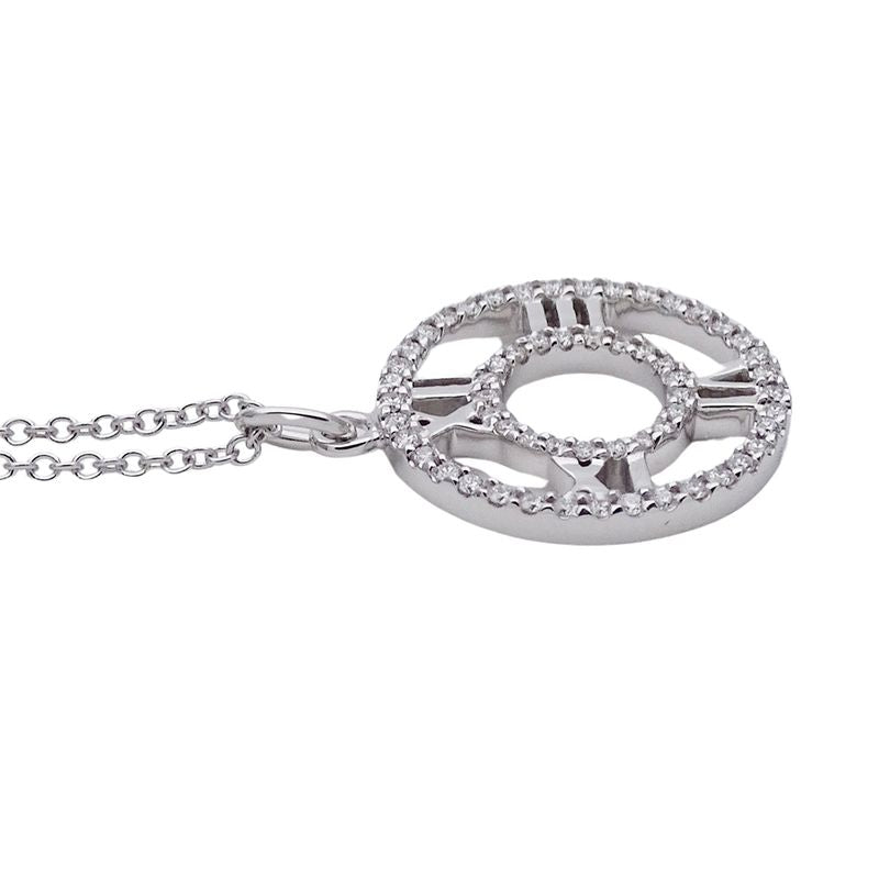 Tiffany & Co Tiffany & Co Necklace Ladies Brand 750wg Diamond Atlas Open