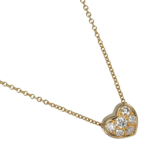 Tiffany & Co Pave Heart 18K Yellow Gold Ladies 2.6g Necklace