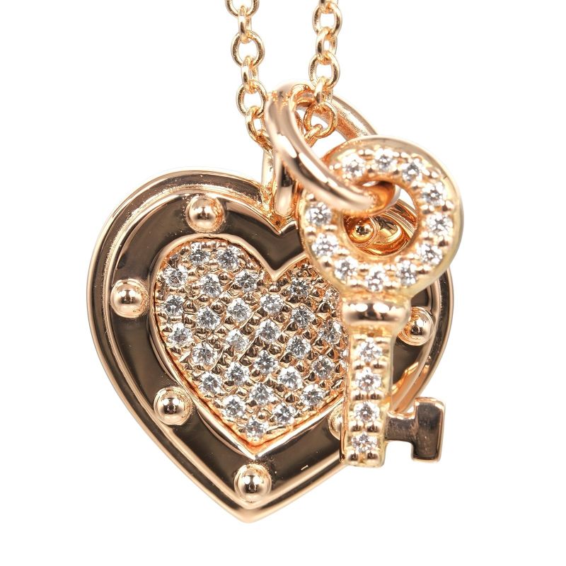 Tiffany & Co Return To Tiffany & Co Heart Key 18K Pink Gold And Diamonds Ladies