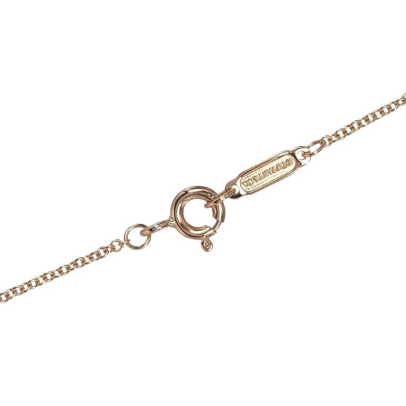 Tiffany & Co Mini Cross 18K Pink Gold And Diamonds Ladies 1.9g Necklace