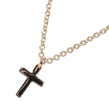Tiffany & Co Mini Cross 18K Pink Gold And Diamonds Ladies 1.9g Necklace