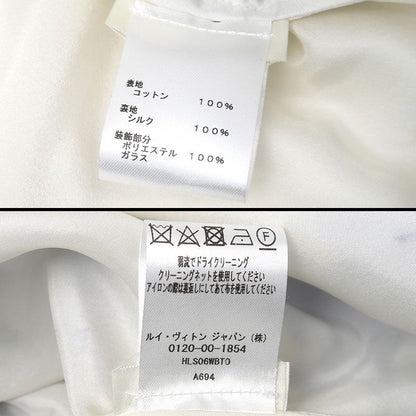 Louis Vuitton Embroidered Water Collar Shirt M Sequined Blue